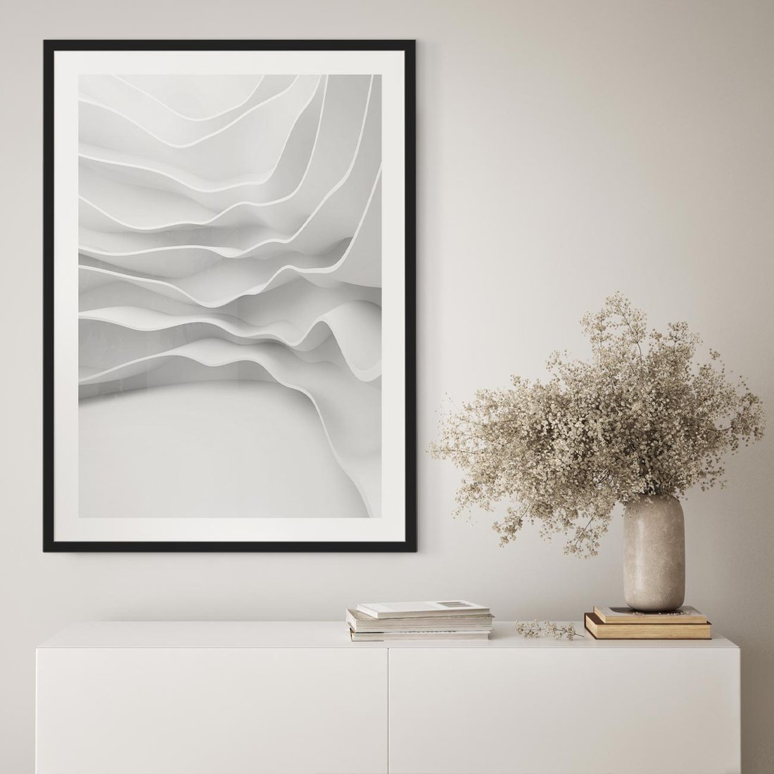 Plakat w ramie 50x70 - Żywa Natur - 3d, abstrakcja - rama czarna