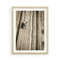 Plakat w ramie 50x70 - Sepia na Polu - kombajn, pole - rama drewno