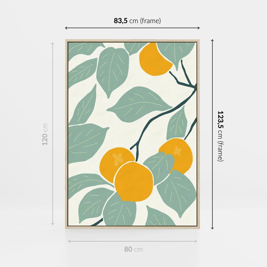 Obraz w ramie 80x120 - Wewnętrzna Melodia - plakat, nowoczesna sztuka - rama drewno