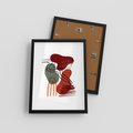 Plakat w ramie 30x40 - Boho Przenikanie - abstrakcyjna sztuka, boho kształty - rama czarna