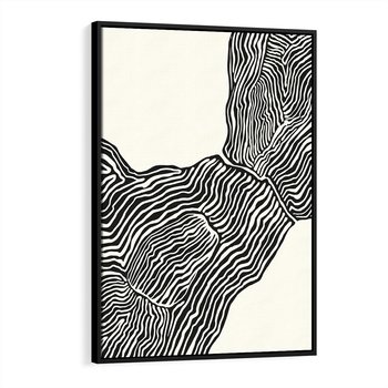 Obraz w ramie 70x100 - Migoczące Kontury - boho plakat, rycina - rama czarna