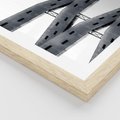 Plakat w ramie 50x70 - Monochromatyczna Sztuka Nowoczesnych Budynków - architektura, nowoczesne formy - rama drewno