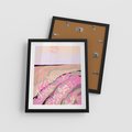 Plakat w ramie 40x50 - Harmonijny Świt - pastelowy krajobraz, nowoczesny plakat - rama czarna