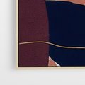 Obraz w ramie 70x100 - Abstrakt Marsala - nieregularne plamy, kształty - rama drewno