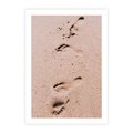 Plakat bez ramy 50x70 - Ślady na Piasku - piasek, plaża