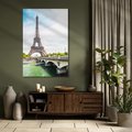 Obraz na płótnie 80x120 - Ikona Romantyzmu - Eiffla, Francja