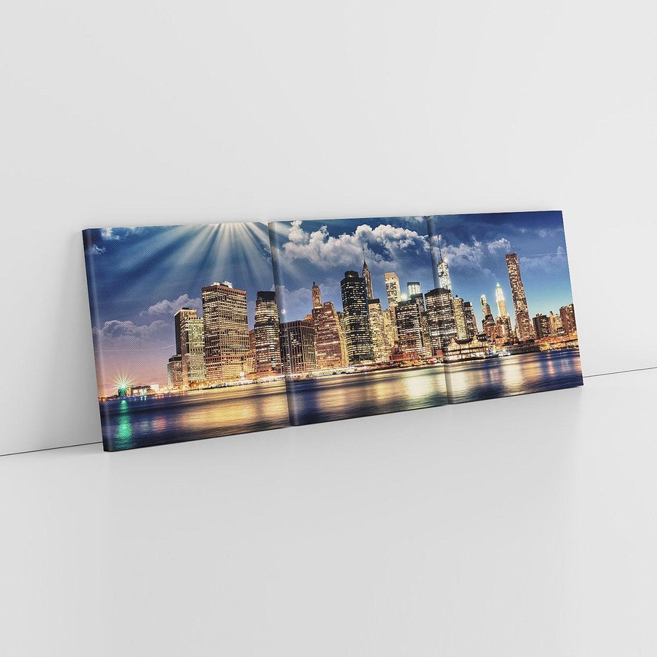 Obraz na płótnie 150x50 - Majestatyczny Manhattan - Nowy York, USA