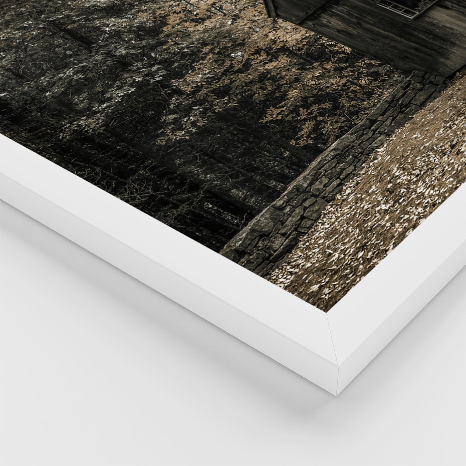 Zestaw obrazy w ramie 40x50 galeria - Spokój, cytat, typografia, rustykalny - rama biała