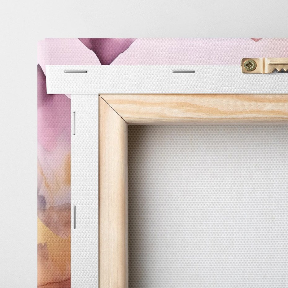 Obraz na płótnie 50x70 - Pastelowe Wzgórza - pastelowe, różowe góry