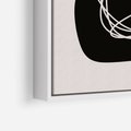 Obraz w ramie 80x120 - Linie Eksploracji - abstrakcyjne szkicowane linie, minimalizm - rama biała