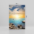 Obraz na płótnie 50x70 - Zachód słońca na plaży - plaża, zachód