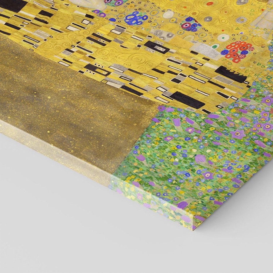 Obraz na płótnie 30x30 - "Pocałunek" (1907–1908) Gustav Klimt - Reprodukcja - reprodukcja, obraz na płótnie