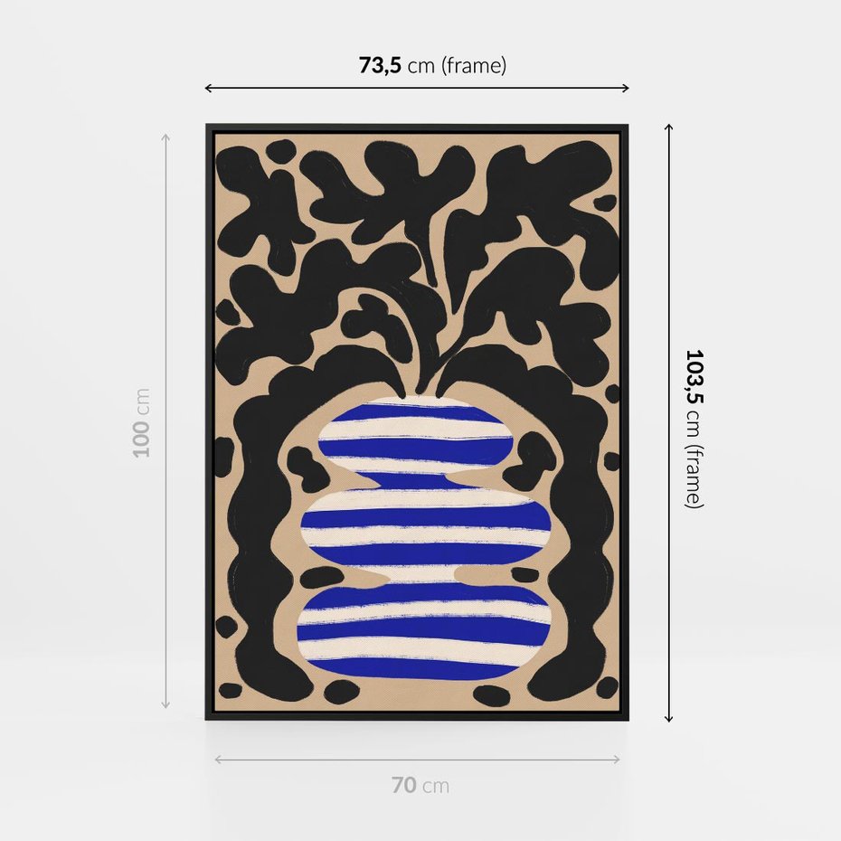 Obraz w ramie 70x100 - Boho Wizje - abstrakcyjny plakat, ciekawe formy - rama czarna