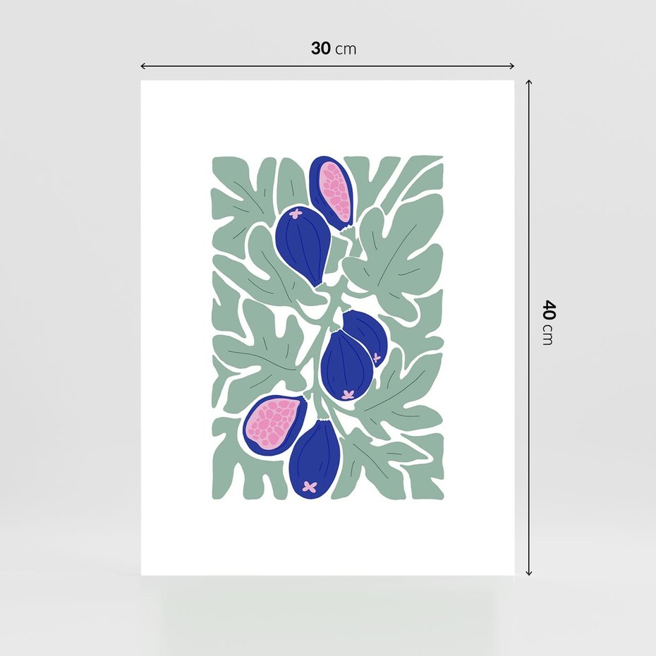 Plakat bez ramy 30x40 - Figi Fioletu - figi, sztuka nowoczesna