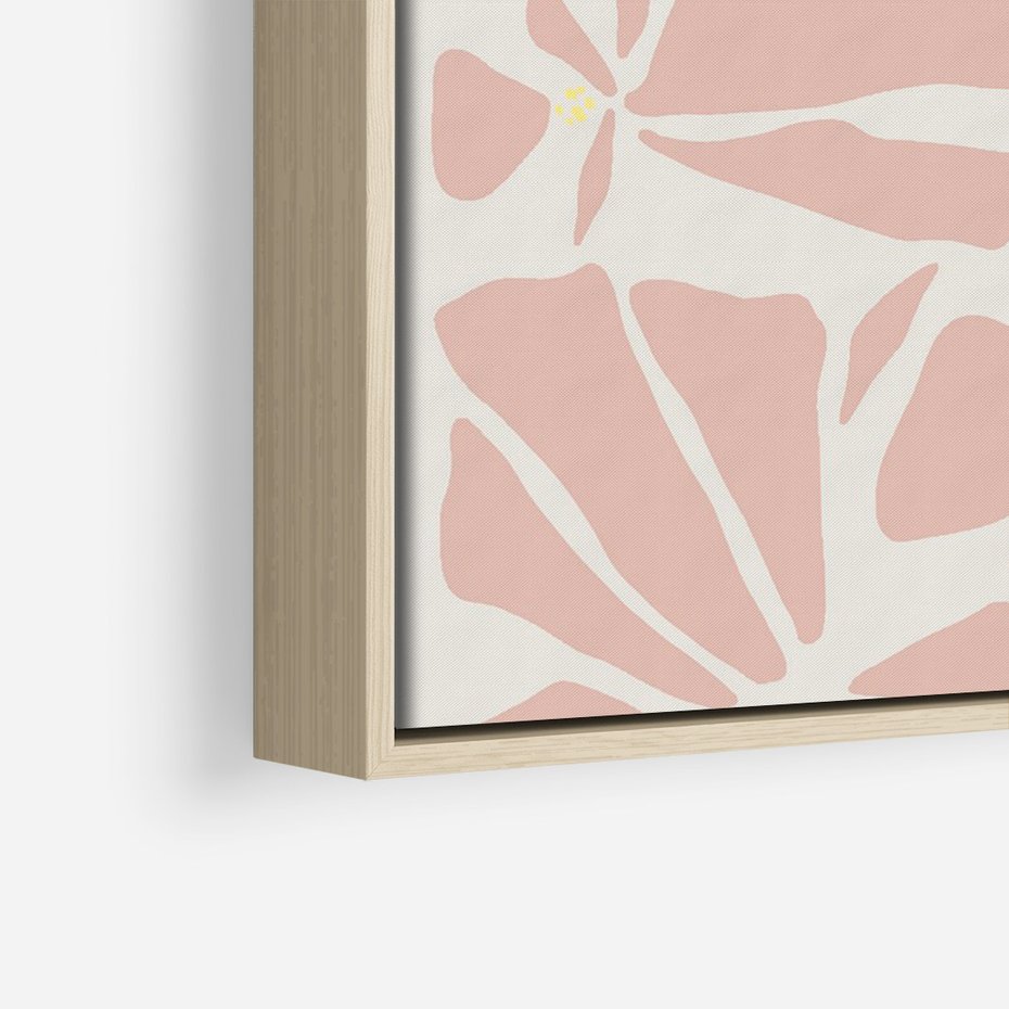 Obraz w ramie 50x70 - Akwarelowe Promienie - abstrakcyjne boho kwiaty, kompozycja - rama drewno