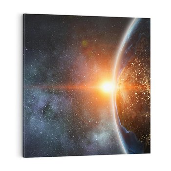 Obraz na płótnie 50x50 - Fascynująca kosmiczna aura - kosmos, ziemia