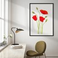 Plakat bez ramy 50x70 - Pola maków w pełnym kolorze - maki, kwiaty