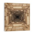 Obraz na płótnie 50x50 - Abstrakcyjny 3D tunel: Podróż w głębię - 3D, tunel