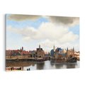 Obraz na płótnie 100x70 - "View of Delft" Johann Vermeer (1660–1661) - Reprodukcja - reprodukcja, obraz na płótnie