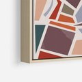 Obraz w ramie 70x100 - Intrygujące Rozbicie - gemoetryczne kształty, mozaika - rama drewno