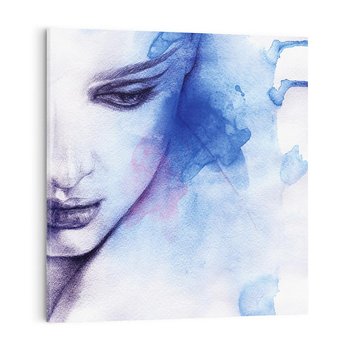 Obraz na płótnie 50x50 - Graficzna magia kobiecej twarzy - grafika, kobieta