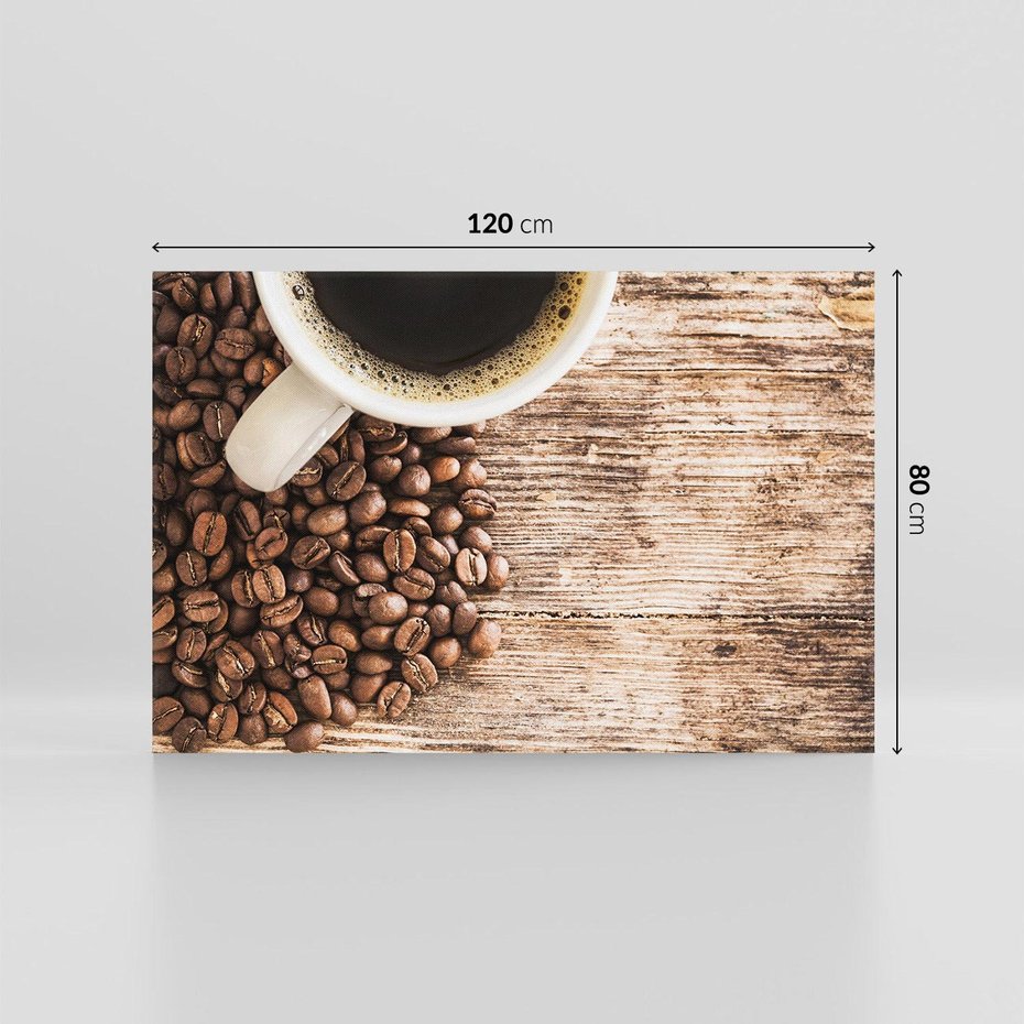 Obraz na płótnie 120x80 - filiżanka pełna aromatu - kawa, filiżanka