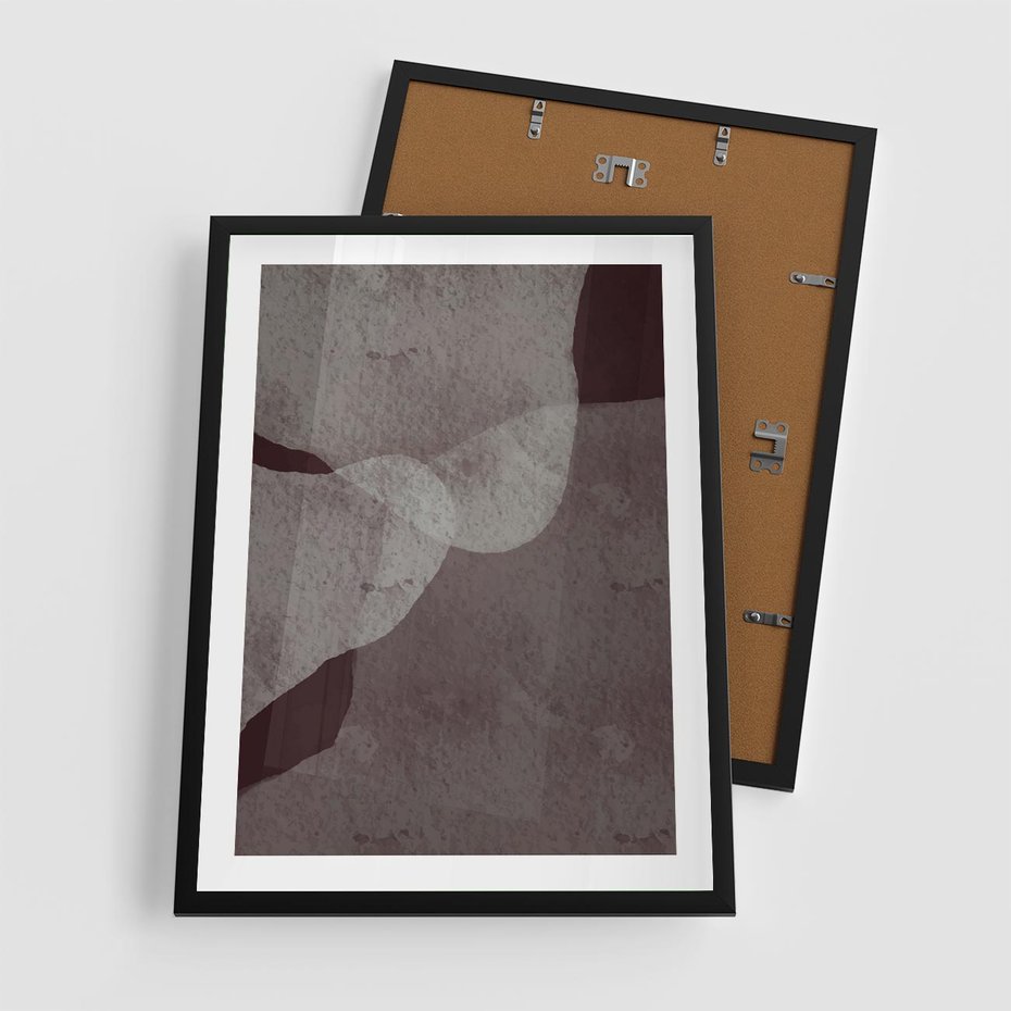 Plakat w ramie 50x70 - Obce Odcienie - mroczny plakat, nowoczesne wnętrza - rama czarna