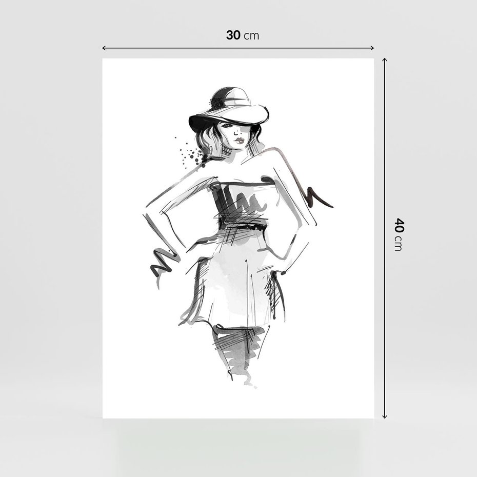 Plakat bez ramy 30x40 - Piękno mody i urody - beauty, fashion