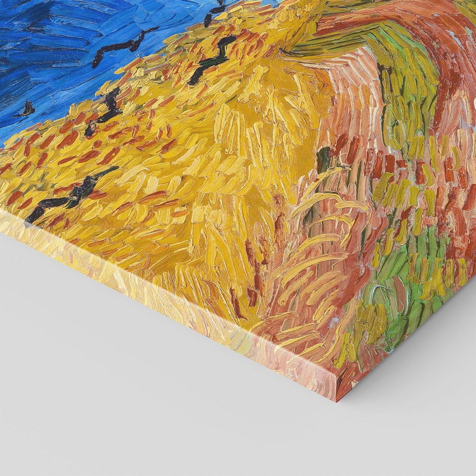 Obraz na płótnie 40x40 - "Wheatfield with Crows" (1890) Vincent van Gogh - Reprodukcja - reprodukcja, obraz na płótnie