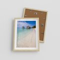 Plakat w ramie 30x40 - Rajski klimat plaży tropikalnej - plaża, tropiki - rama drewno