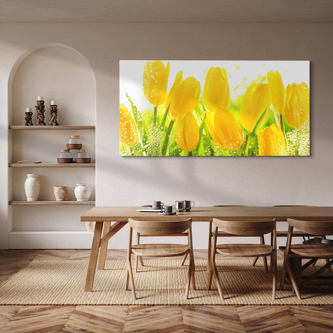 Obraz na płótnie 140x70 - Tulipany - szczyt kwiatowego piękna - tulipany, kwiaty