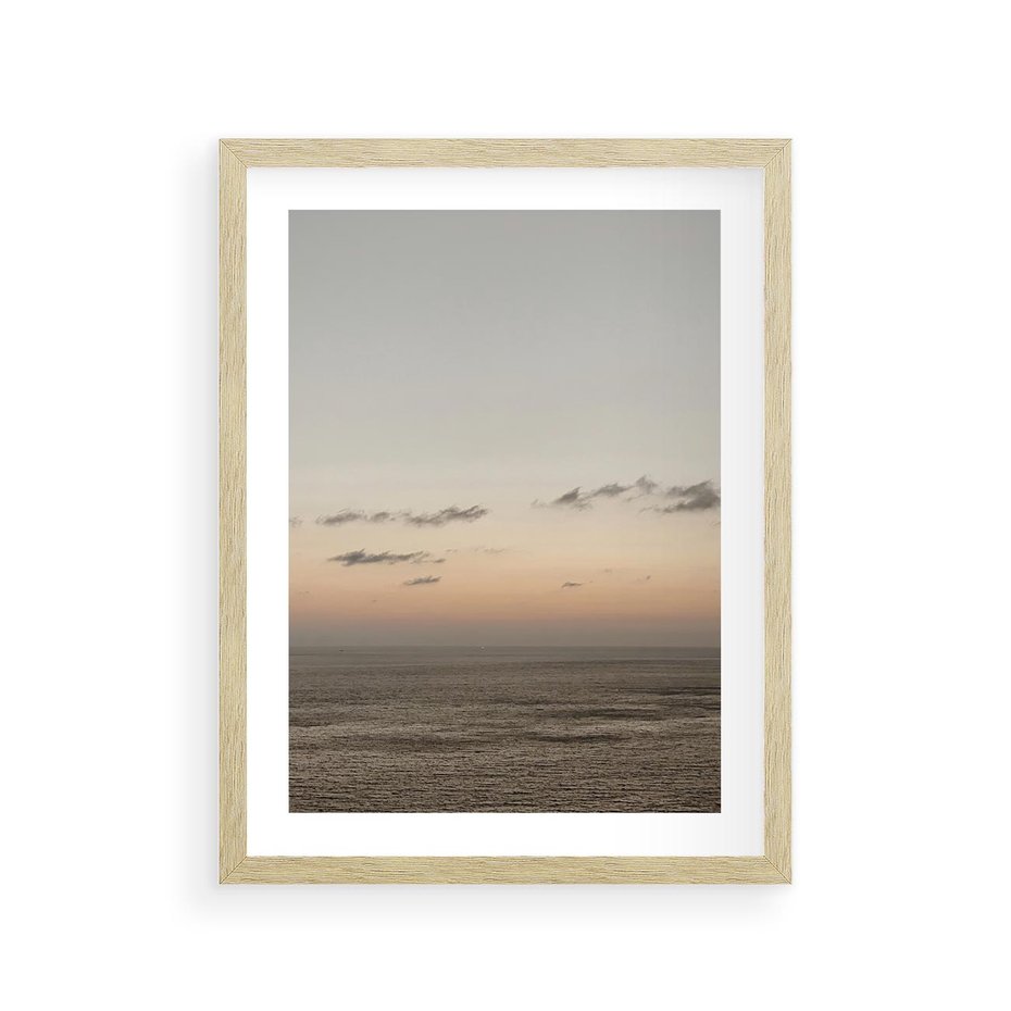 Plakat w ramie 30x40 - Chwila Romantyzmu - morze, niebo - rama drewno