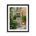 Plakat w ramie 40x50 - Perspektywa uliczki malownicza - uliczka, perspektywa - rama czarna