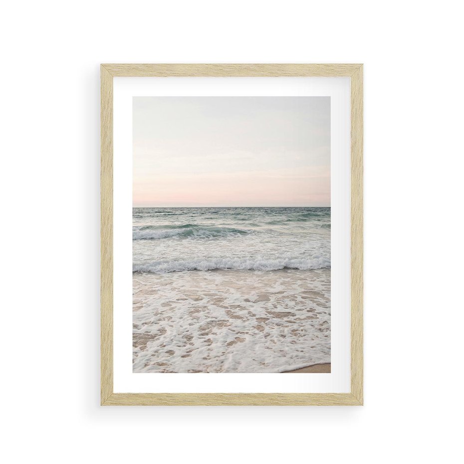 Plakat w ramie 30x40 - Krajobraz Morza i Fal - morze, fale - rama drewno