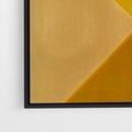 Obraz w ramie 50x50 - Harmonia migoczących ognisk - intensywne ciepłe kolory, słoneczny żółty - rama czarna