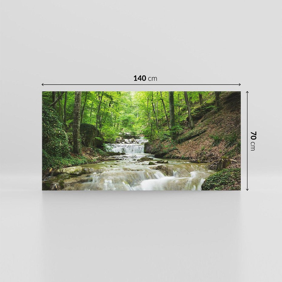 Obraz na płótnie 140x70 - Plączący się strumień - rzeka, strumień