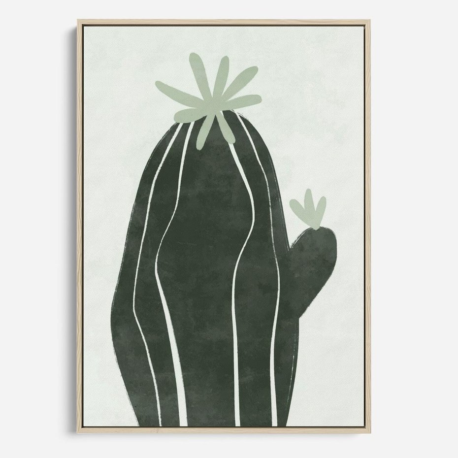 Obraz w ramie 80x120 - Zieleń Inspirującego Życia - zielony plakat, minimalizm - rama drewno