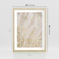 Plakat w ramie 30x40 - Białe Trawy Pampas - suche trawy, białe trawy - rama drewno