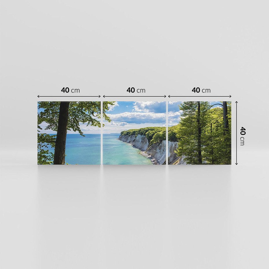 Obraz na płótnie 120x40 - Morze: siła skał na brzegu" - morze, skały