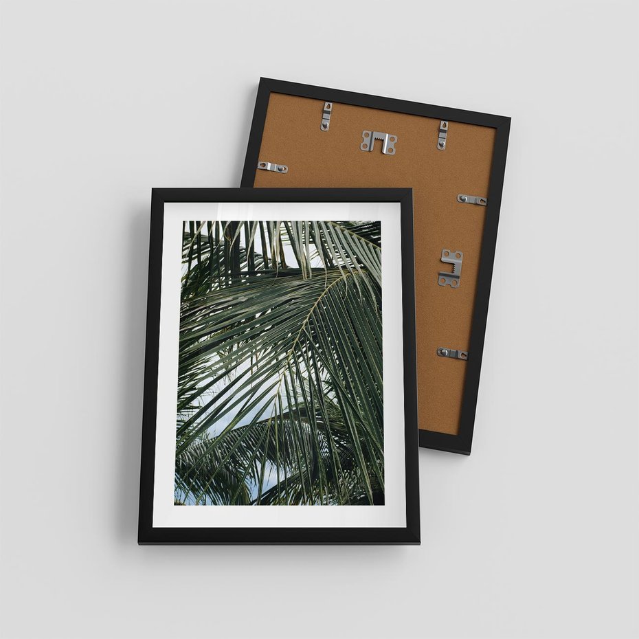 Plakat w ramie 30x40 - Wakacyjna Magia - palmy, tropiki - rama czarna