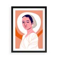 Plakat w ramie 50x70 - Kobieca Harmonia - nowoczesny plakat, styl retro - rama czarna