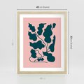 Plakat w ramie 40x50 - Kształty Nieznanego Świata - abstrakcyjne liście, boho styl - rama drewno
