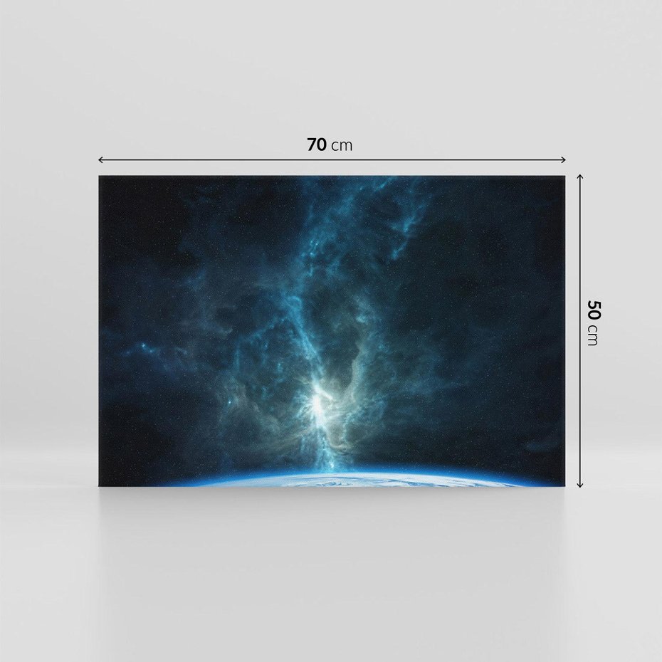 Obraz na płótnie 70x50 - Wędrówka przez galaktyki - ziemia, kosmos