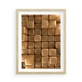 Plakat w ramie 50x70 - Błyszcząca Elegancja - złoto, 3d - rama drewno