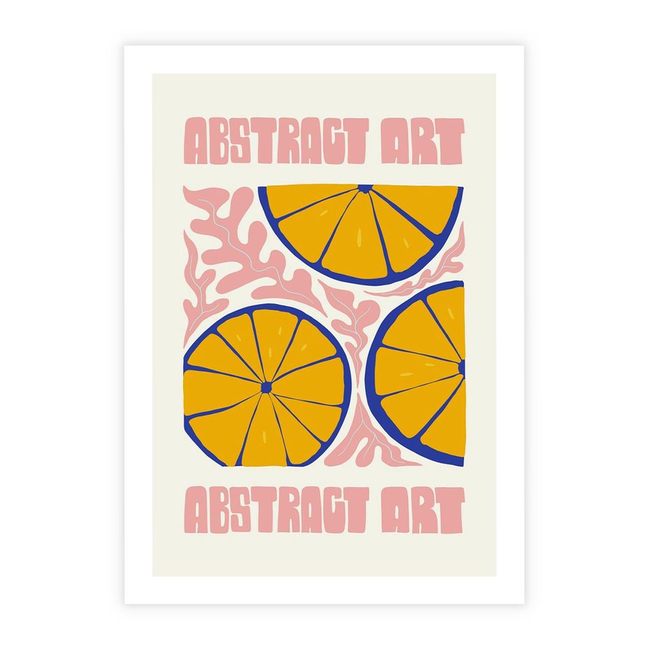 Plakat bez ramy 40x50 - Podróżne Wizje - typografia, cytryny