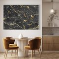 Obraz w ramie 120x80 - Egzotyczny Blask - marmur, złoto - rama biała
