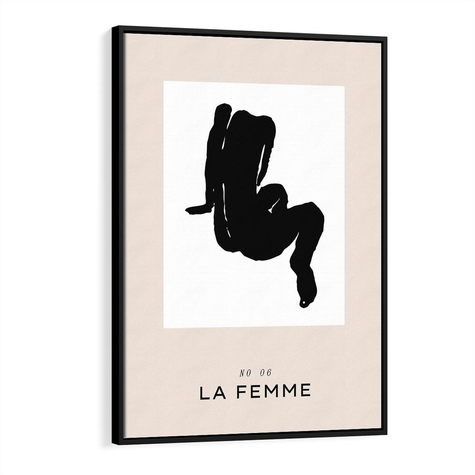 Obraz w ramie 70x100 - Boho Harmonia Stylu - abstrakcyjna sztuka, akt - rama czarna