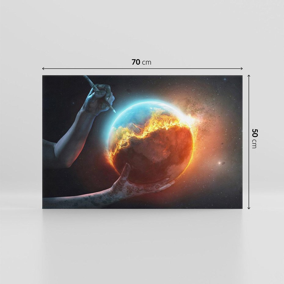 Obraz na płótnie 70x50 - Nieznane przestrzenie - planeta, kosmos