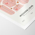Plakat bez ramy 21x30 - Nowoczesna Miłość - nowoczesna grafika, pastelowe kolory