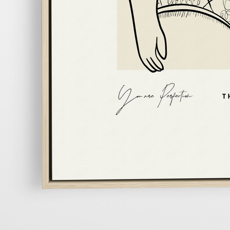 Obraz w ramie 80x120 - Spojrzenia Wewnętrznych Widoków - nowoczesna sztuka kobieca, plakat - rama drewno